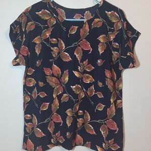 Hand Crafted  Leaf Blouse- Size Large